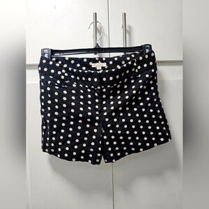 Loft Black and white polka dot shorts women's